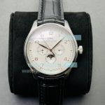 Swiss Replica Portugieser Perpetual Calendar White Dial Black Leather Watch